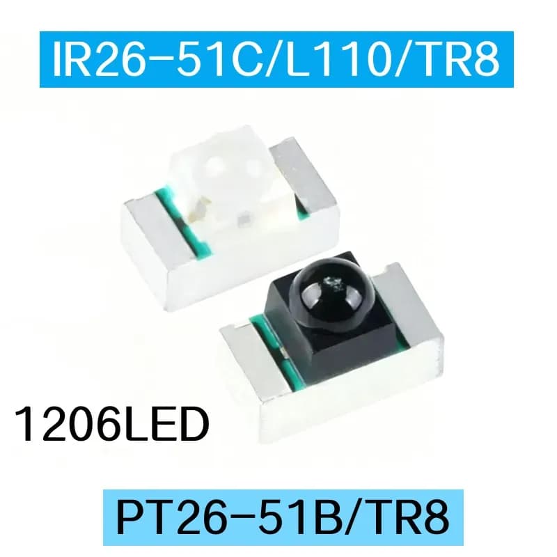 50pcs PT26-51B/TR8 IR26-51C/L110/TR8 IR19-21C PT17 1206 0805 0603 940nm IR Receive Head Infrared Emitting Transmit Diode Sensor