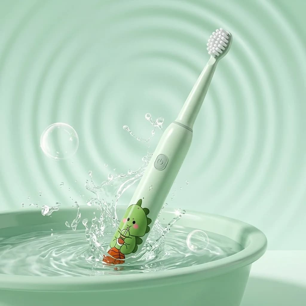 Electric Children's Toothbrush with Characters of Soul Cards for Boys and Girls 3-12 Years, Waterproof IPX7, Soft bristles, Timer 2 Minutes, Oral Care