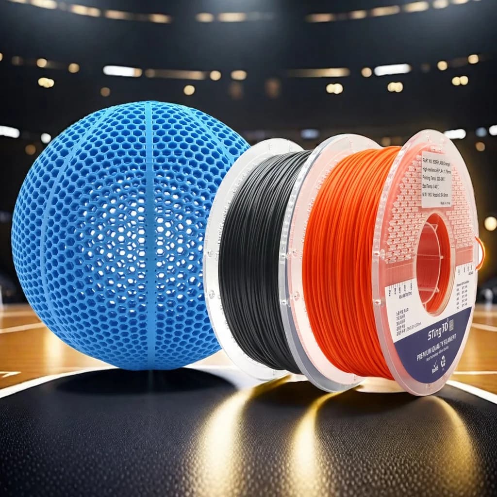 1.75mm High-resilience FPLA+ 3d Printing Filament Airless Basketball 3d Printer PLA Flexible Filament
