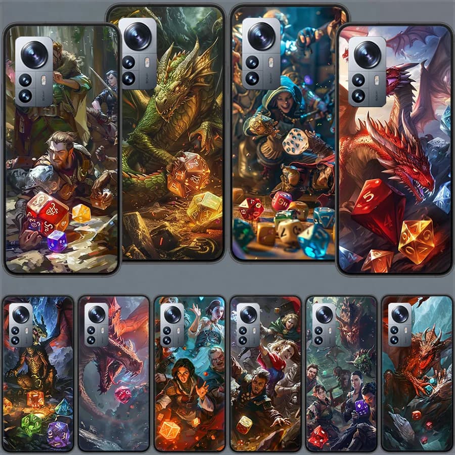 Cover per telefono Game D-Dungeons D-Dragons D-DND per Xiaomi Poco X7 X6 M8 M7 M6 M4 M3 X4 Pro F7 Ultra M5S Mi 14 14T 15 15T 12T 10T Pro