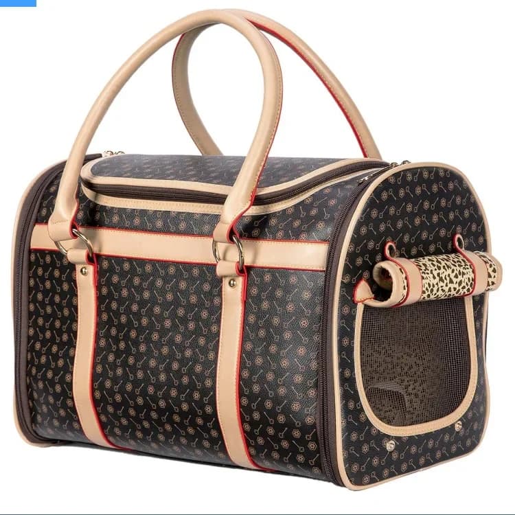 Luxury Pet Carrier Car Dog Bag Multi-functional Transport Outdoor Pet Shoulder Sling Foldable Puppy Travel Handbag Dog Accessory