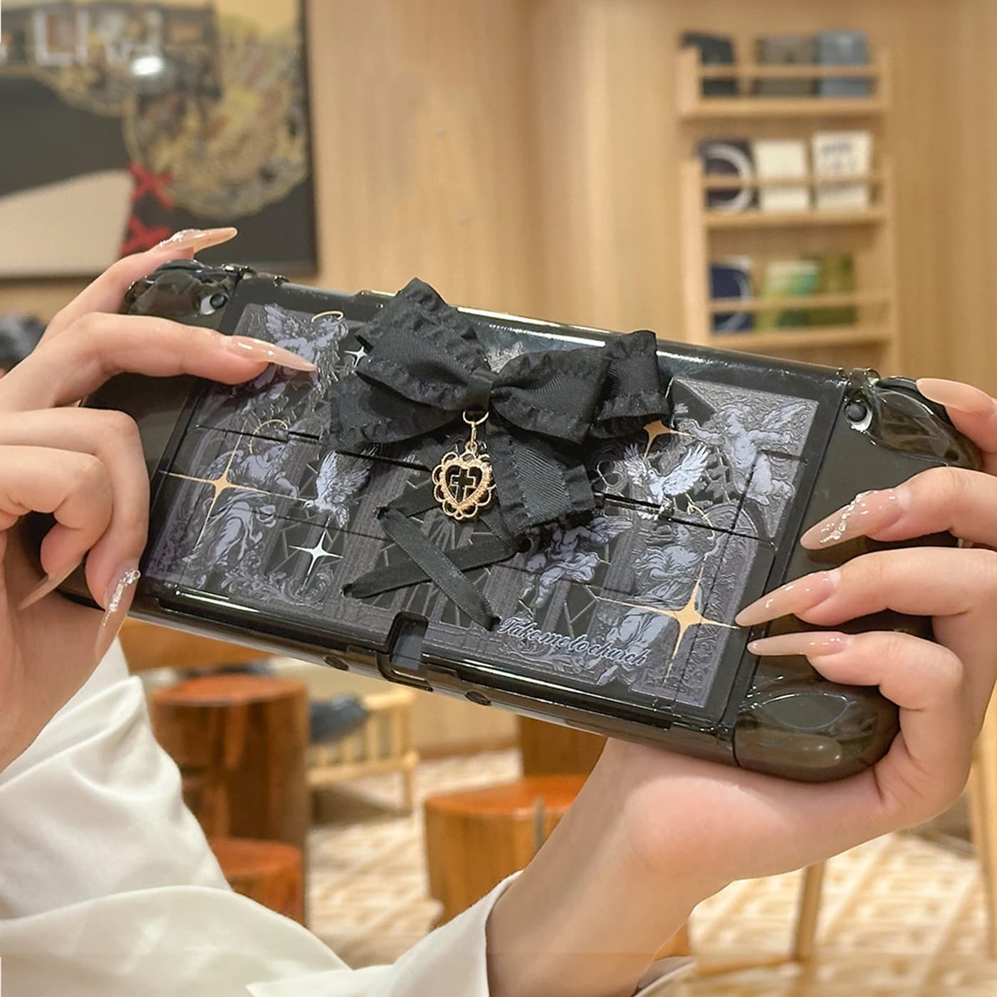 Custodia protettiva per Nintendo Switch / OLED / Lite / Switch 2 / Stam Deck - Guscio rigido con dettagli architettonici della cattedrale gotica