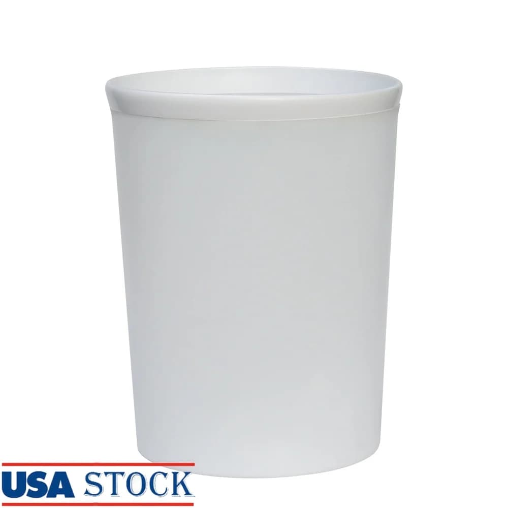 Cestino per rifiuti rotondo in plastica smerigliata da 2,1 galloni, design moderno ed elegante, durevole, per bagno, uso domestico