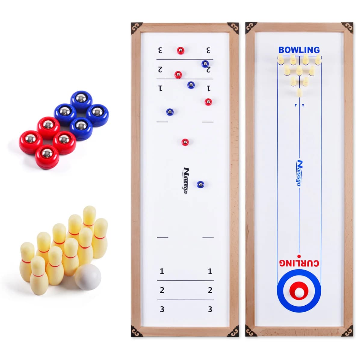 3-in-1 table game curling bowling board game portable game