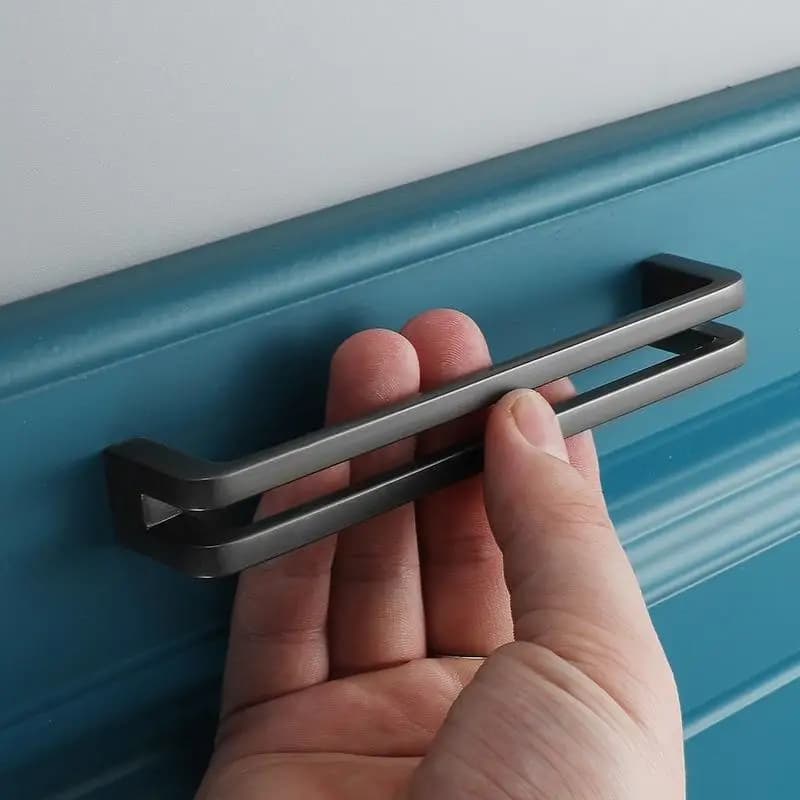 Maniglie per mobili da cucina, maniglie per armadietti, maniglie per mobili nordici, grigio nero spazzolato, pomelli per cassetti, accessori per cucina.