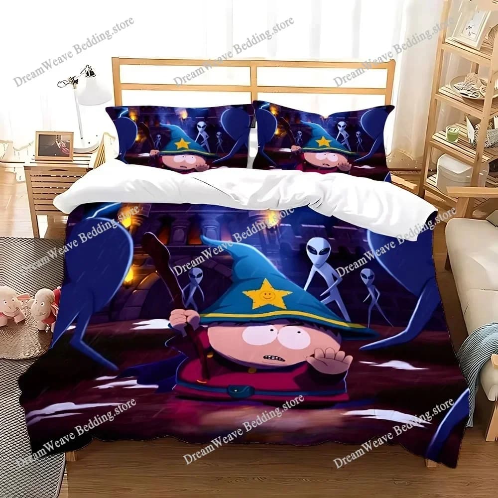 Set di Biancheria da Letto South Park, Copripiumino e Lenzuola con Stampa 3D per Adulti e Bambini, Disponibile in Varie Misure