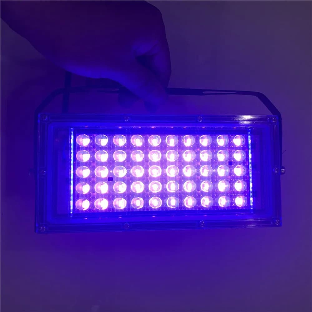 Luci a LED Colla UV che polimerizza Lampada viola 50W 110V Spina americana Lampada polimerizzante in resina per accessori fotosensibili per stampante 3D