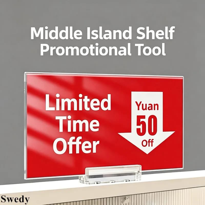 3 Pieces A4 210X297MM Strong Magnetic Acrylic Price Tag Sign Holder Poster Ad Frame Shelf Label Holder Display Stand