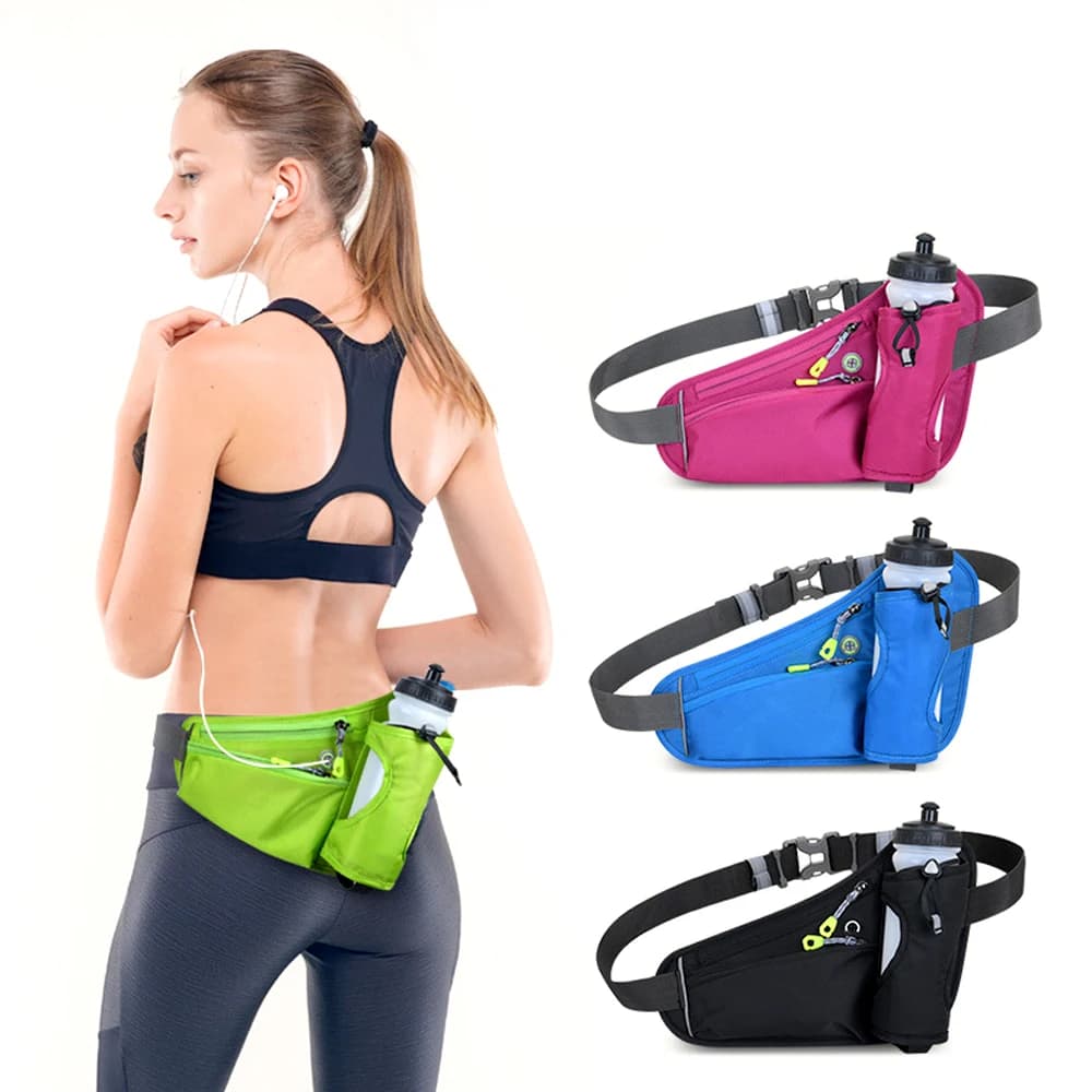 Waist Belt, Reflective Waist Bag for Moisturizing with Adjustable Strap for Walking Hiking Race
