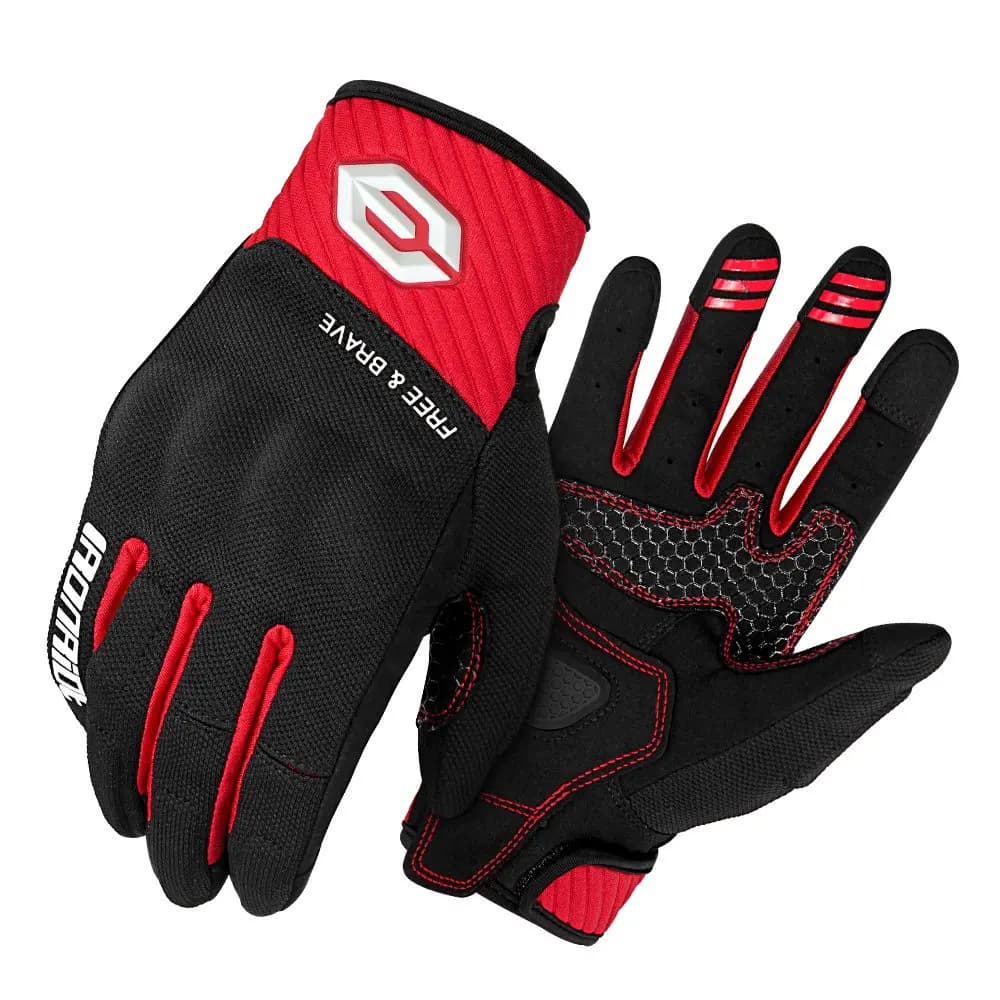 Guanti da moto traspiranti Guanti da equitazione per moto da esterno Guanti protettivi per dita intere da motocross touch screen da donna per uomo