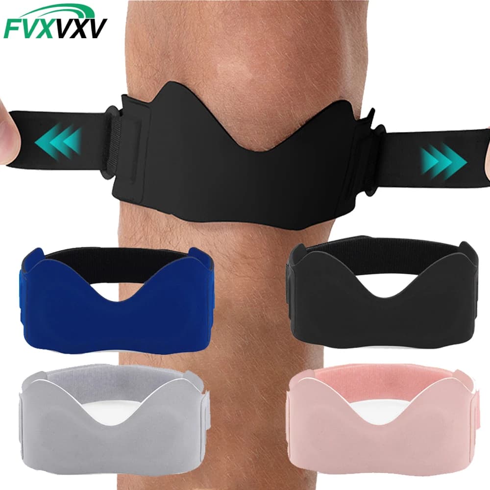 Supporto per Tendine Rotulee in Silicone 1PSC, Fascia per Ginocchio per Donne e Uomini, Supporto Regolabile Antiscivolo per la Corsa