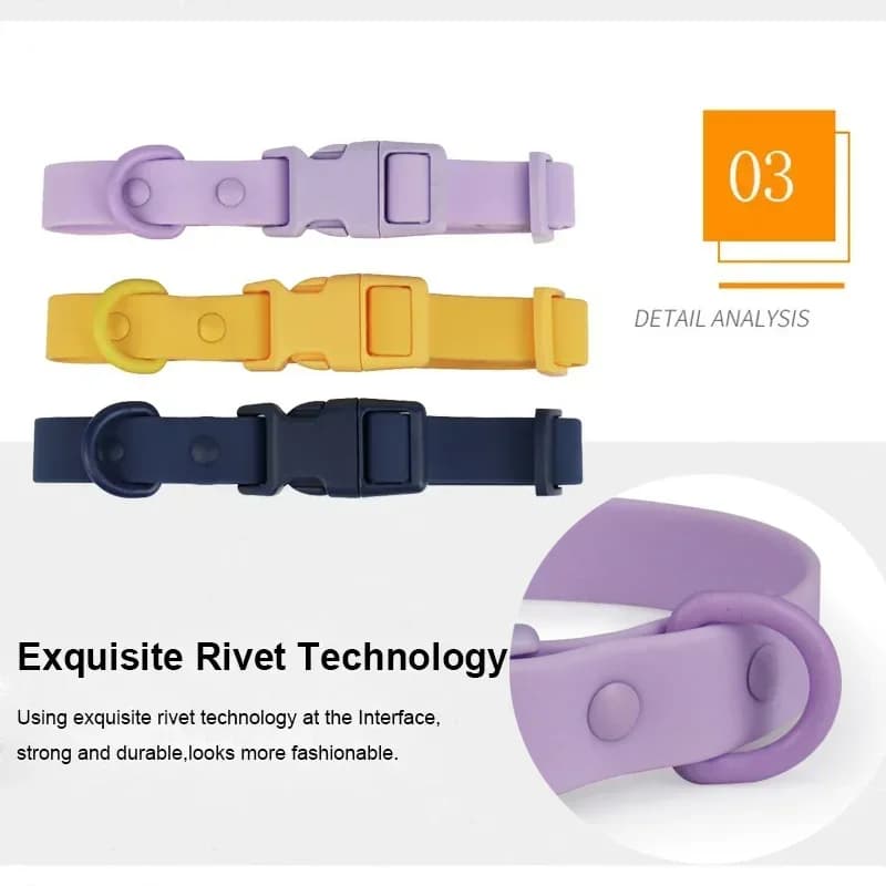 3Colors Waterproof Dog Collar Adjustable Quick Release Buckle Collar Leash for Small Medium Large Dogs Collar Perro