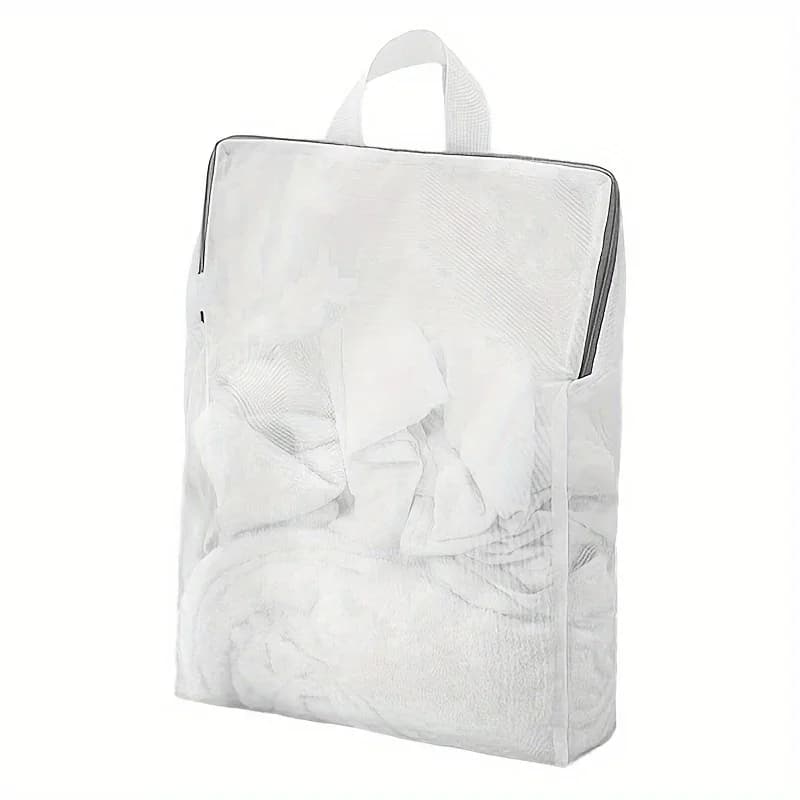 Deluxe Mesh Laundry Bag with Secure Zipper - Protective Washing Machine Guard for Delicates, Spacious Storage for Clothes