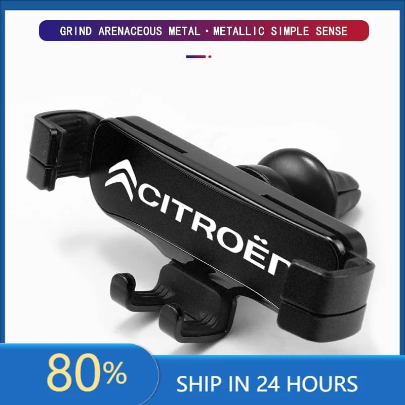 Car Stickers Car Phone Holder Auto Air Outlet Clip GPS Stand Accessories For Citroen C4 C3 C5 C5X E-C4 X E-C3 C-Elysee Berlingo