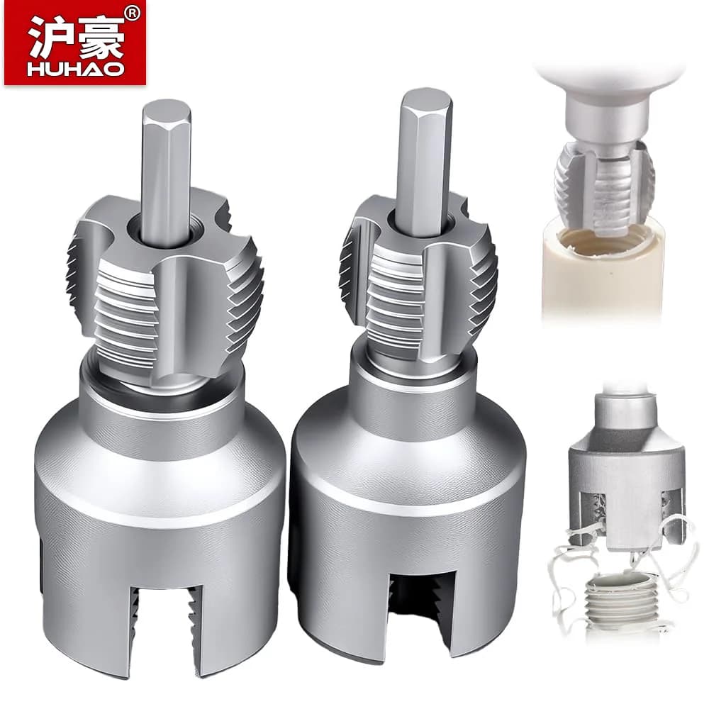 HUHAO Utensile da taglio per filettatura interna ed esterna integrato Strumento per filettatura tubi 1/2 e 3/4 Kit infila tubi dell'acqua PPR PVC MPP