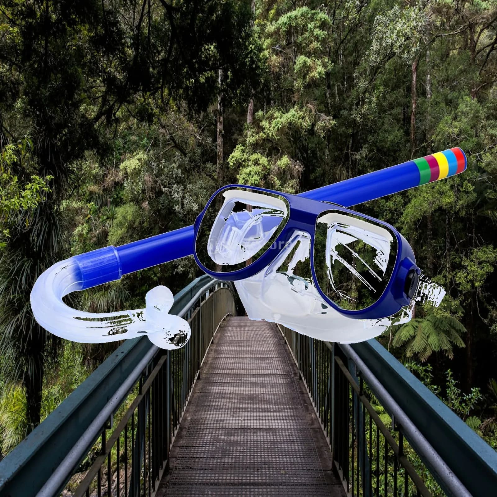 Swim Snorkel Equipment for Children PVC Diving Mask and Tube Set Wide View Goggles Underwater Accessories for Swimming Pool