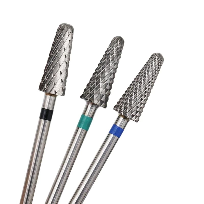 Punta per trapano per unghie in carburo a cono da 5mm fresa da 3/32 "per Manicure punte per unghie rotanti per trapano elettrico strumento per accessori