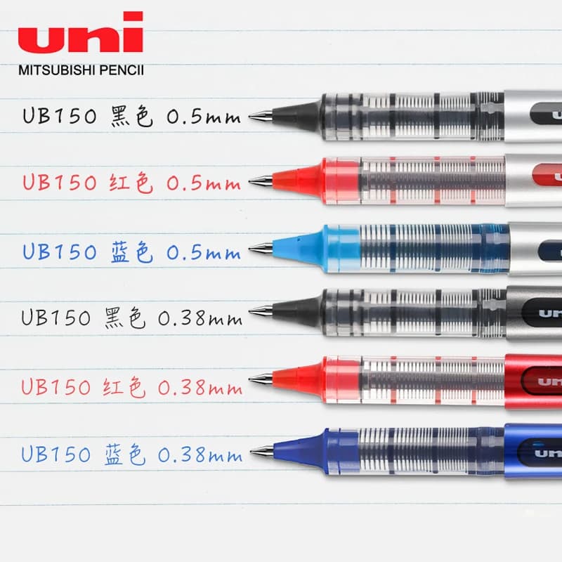 1 pz UNI Uniball Penna Gel Liquido Dritto UB-150 0.5mm/0.38mm Asciugatura Rapida Forniture Per Ufficio Affari Cancelleria Giapponese