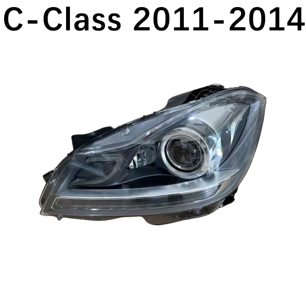 1PC per Mercedes-Benz W204 fari C180 C200 C220 C260 C300 C63 2011-2014 HID faro allo xeno sfondo grigio Faro
