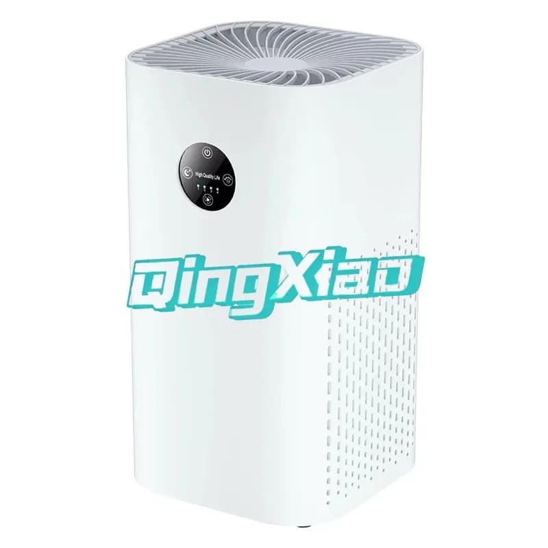 Purificatore d'aria da tavolo con ioni negativi per la rimozione di formaldeide e fumo domestico, depuratore d'aria per interni con filtro HEPA, eliminatore di odori