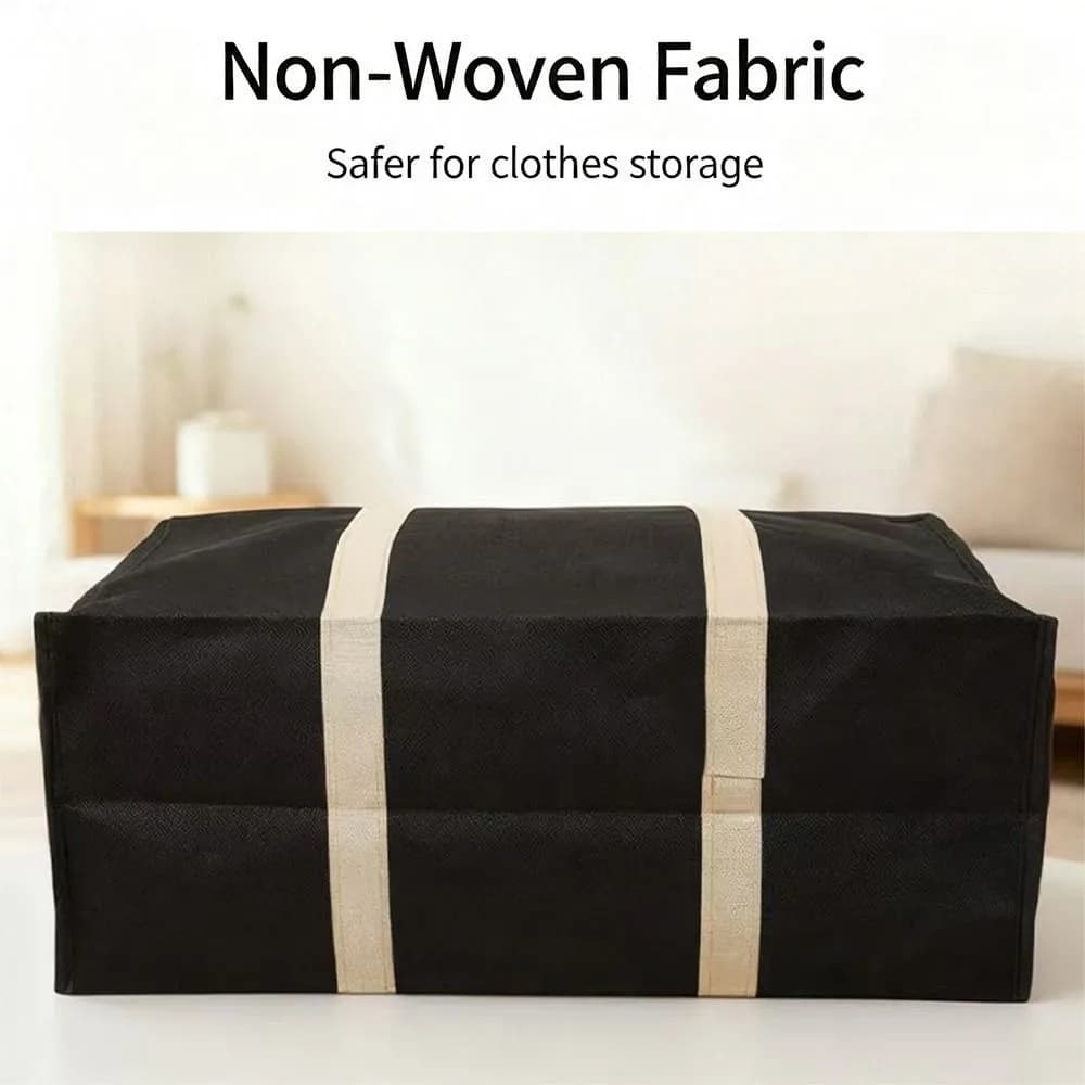 New Extra Large Moving Luggage Bags Waterproof Black Laundry Shopping Bag 4 Sizes Non-woven Fabric Cubes