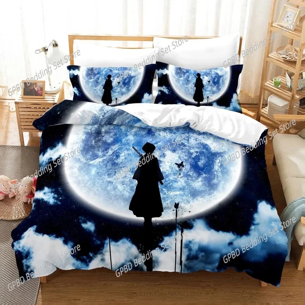 Set biancheria da letto Anime Bleach Toushirou Ichigo Set biancheria da letto singolo doppio matrimoniale Queen King Cal King Size