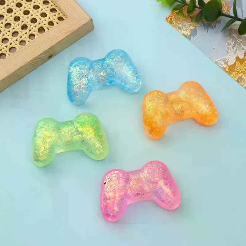2/4/6 Pezzi Giocattoli Antistress Elastici a Lenta Risposta, Giocattolo a Forma di Gamepad in Maltosio, Palla Antistress Kawaii Mochi per Regali per Bambini