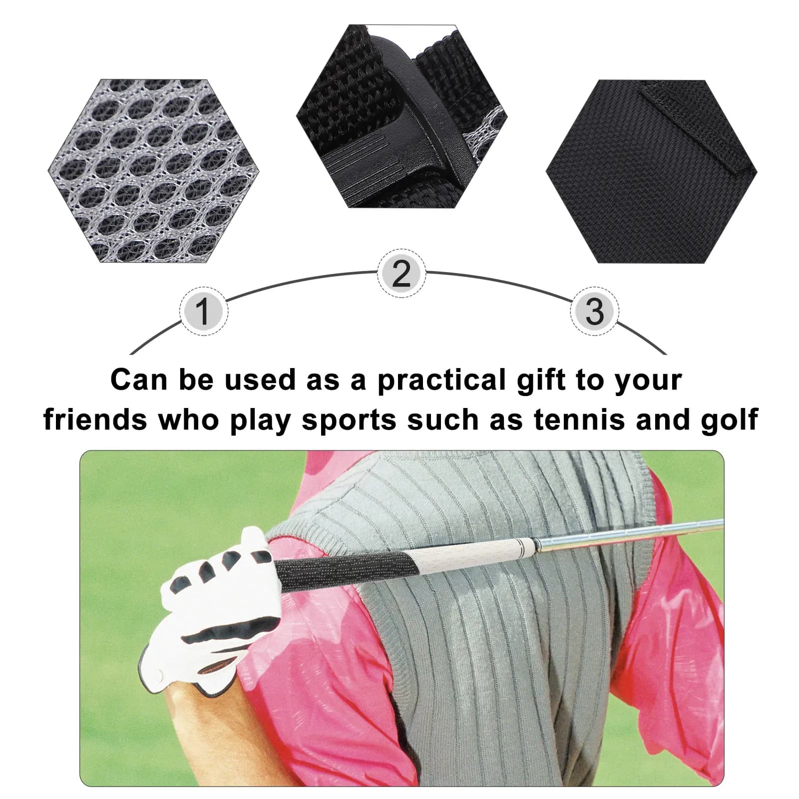 Golf Swing Postura Correttore Polso Protezione Sport Gomito Tutore Manovella Braccio Avviso Supporto Nylon Uso a lungo termine Amico Regalo Tennis