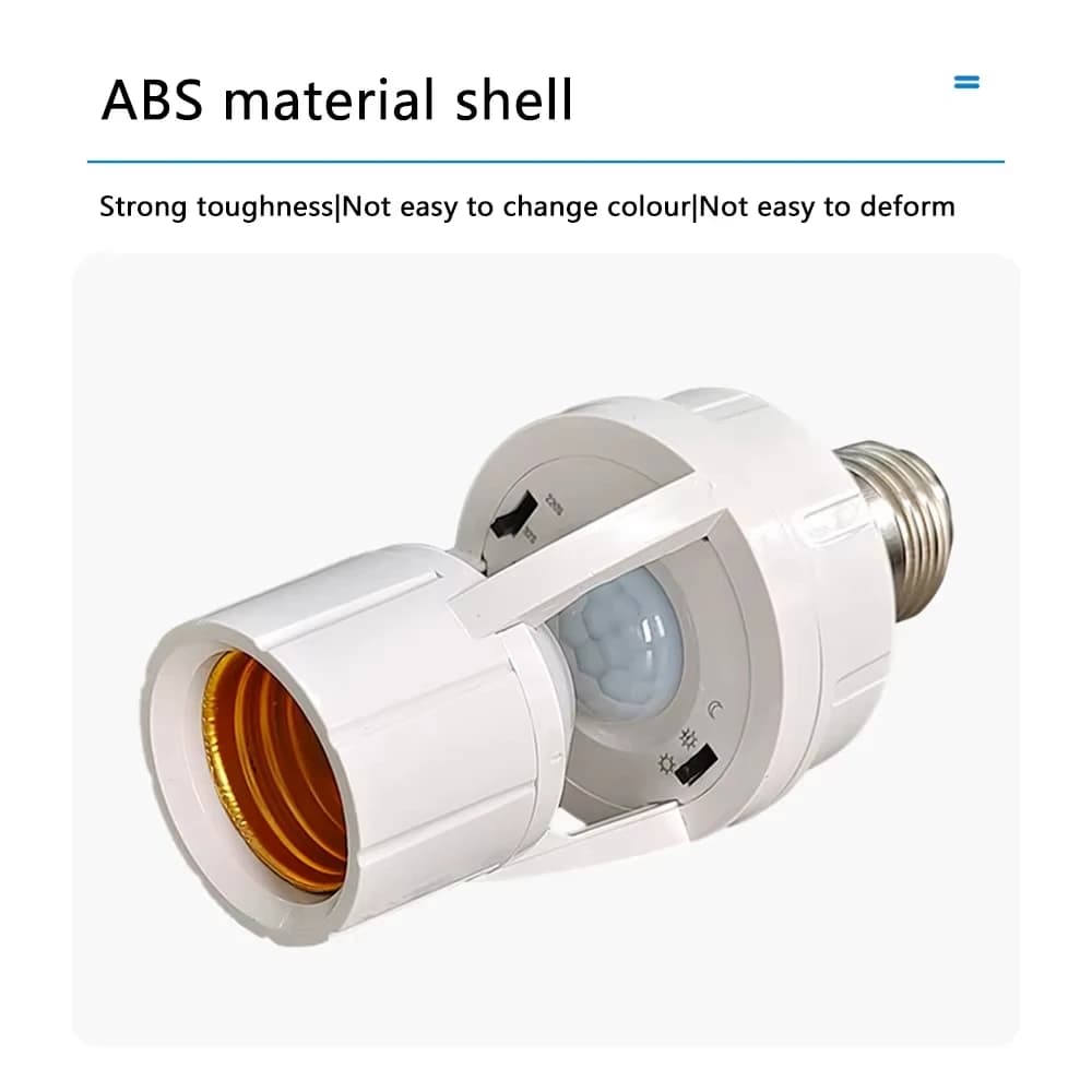 Portalampada con sensore di movimento intelligente E27 Adattatore sensore di induzione PIR Convertitore base lampada Interruttore LED automatico AC 110V 220V