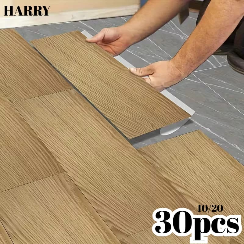 Mattoni autoadesivi con base in etilene Fai da te Peeling e incollare Adesivi murali con venature del legno Carta da parati autoadesiva in PVC Decorazione della casa