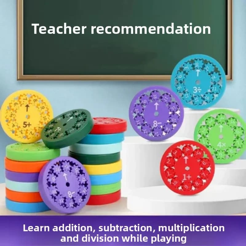 Fidget Spinner Matematici per Bambini, Gioco Interattivo Educativo per Addizione, Sottrazione, Moltiplicazione e Divisione