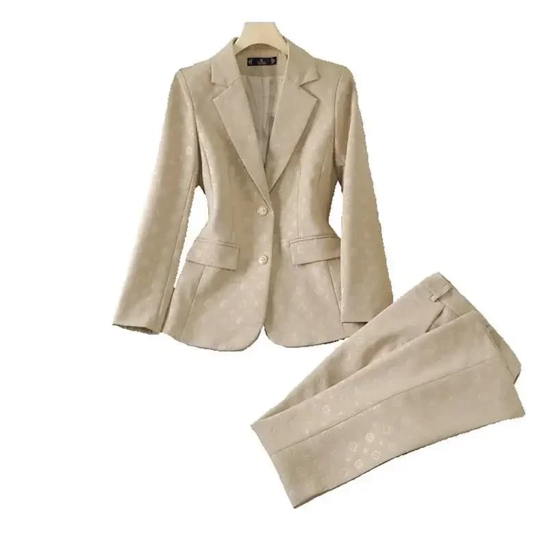 Pop Fashion Temperament Professional Suits Women 2024 Spring Summer New Formal Long Sleeve Blazer And Pants&Shorts Sets Work Wea