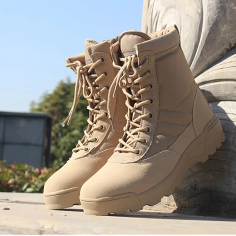 High top boots 2026 outdoor men's shoes desert boots combat boots tactical boots hiking shoes