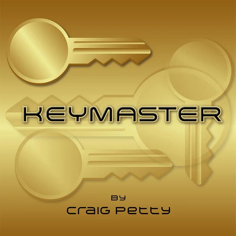 Keymaster (espedienti e istruzioni) di Craig Petty Trucchi magici Foro mobile sulla chiave Illusioni da vicino Mentalismo Puntelli commedia