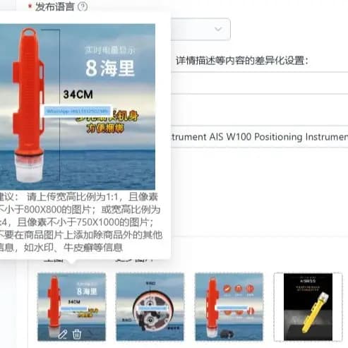 Strumento di Posizionamento Marino AIS W100, Segnalatore di Posizione per Reti da Pesca, Luce di Segnalazione per Collisioni