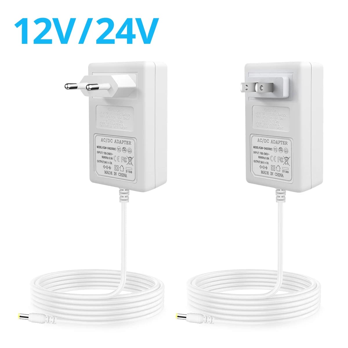 AC110V 220V a DC 12V 24V trasformatore di illuminazione adattatore di alimentazione 5.5mm x 2.1mm alimentatore per striscia LED