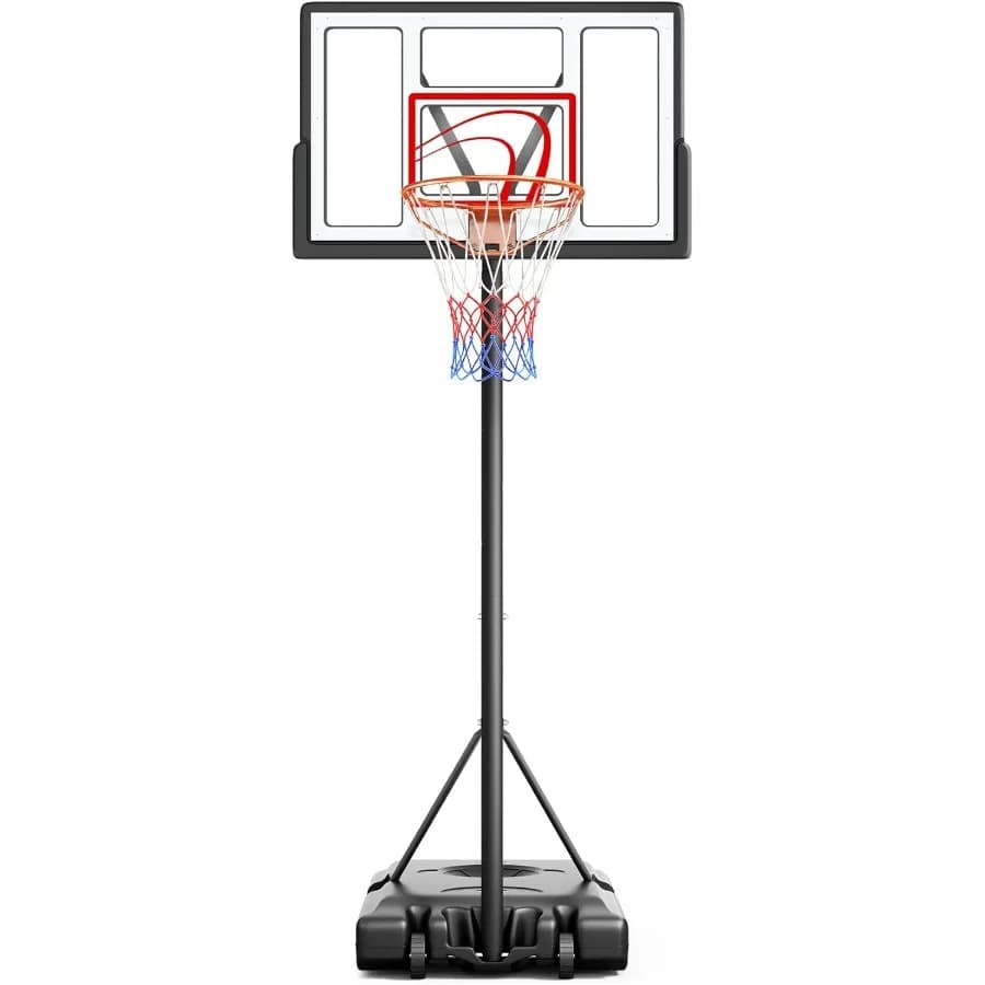 10 Foot Portable Basketball Outdoor Goals 44 Inch Table for Young and Adults in the Courtyard