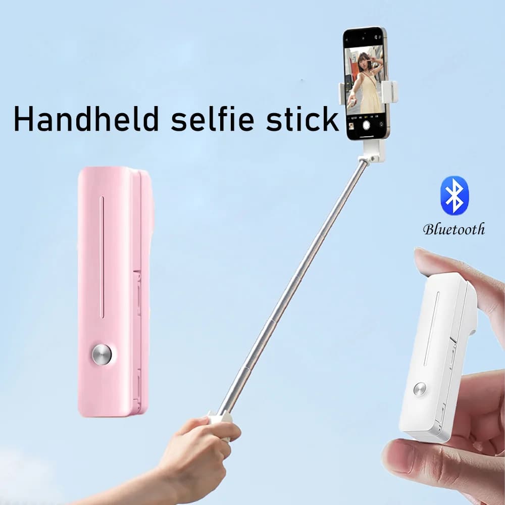 Supporto per aste per selfie retrattili regolabili con selfie stick portatile leggero con controllo Bluetooth per modelli universali di telefoni cellulari