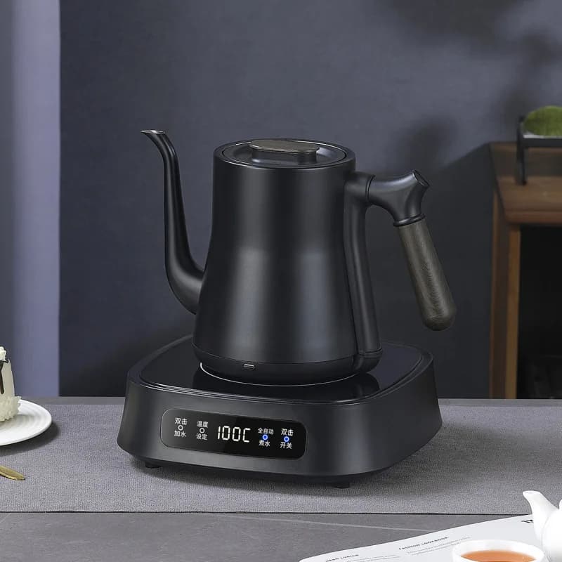 1000ml Fully Auto Bottom Pumping Electric Kettle Kung Fu Teapot 304 Stainless Steel Temperature Control Boiling Kettle 1350W