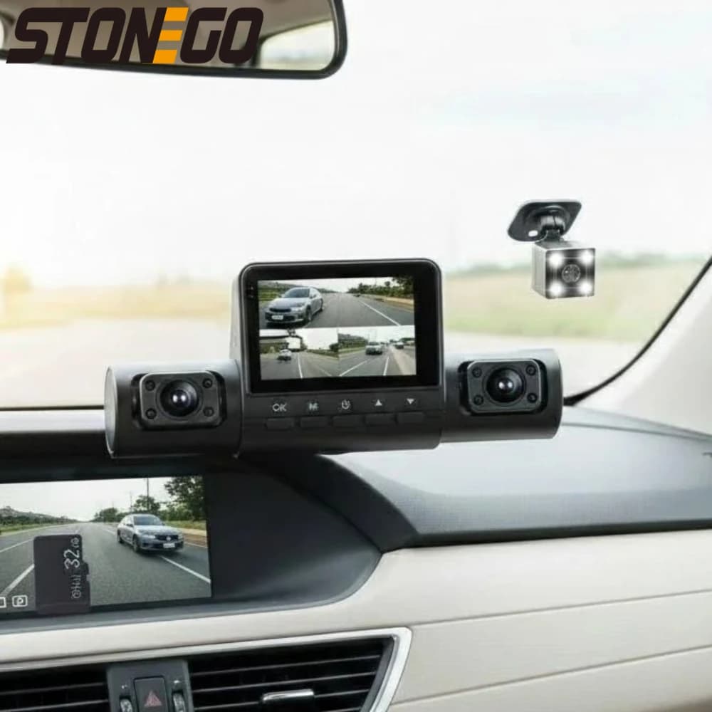 Dash Cam Full HD 1080P to 4 Lenti, Grandangle, Loop Registration, Button Control, IPS Screen, Laptop Support, DVR for Auto