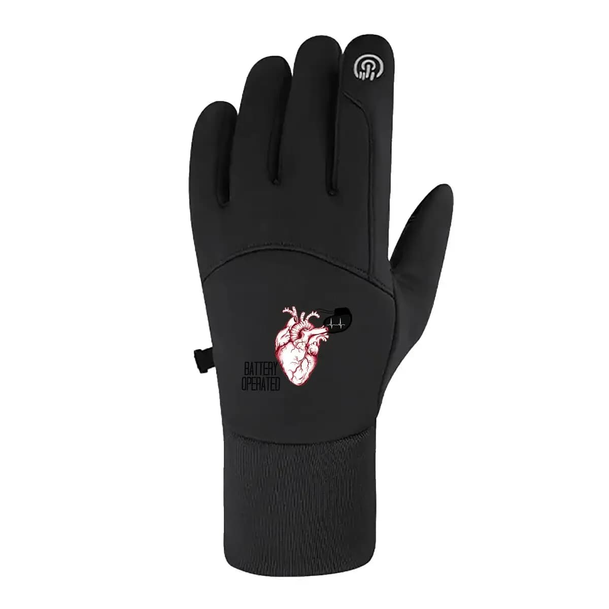 Batteria Heart Powers Love Pulse Sport Pesca Touchscreen Guida Guanti da sci per moto