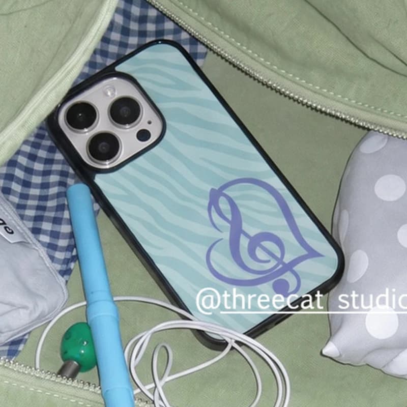 Ins Zebra Pattern Musical Note Love Phone Case For iPhone 17 Air 16 Pro Max 15 14 Plus 13 12 11 Shockproof Silicone Back Cover