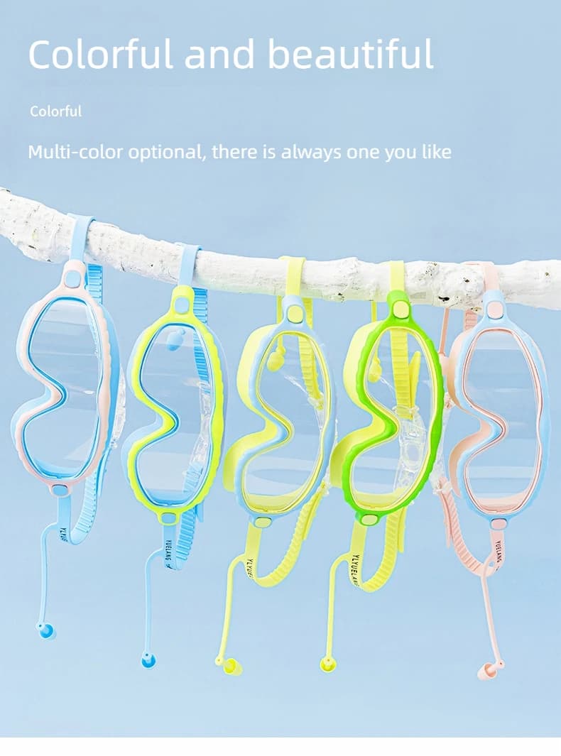 Children's swimwear for boys and girls (3-15 years) - Silicone swimwear with big frame, anti-fog, without leaks, comfortable