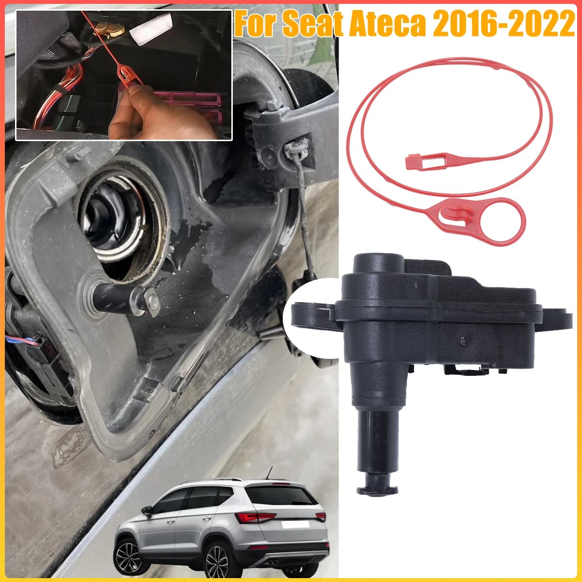 Fuel Door Lock Actuator 8V0862153A Sealed Waterproof Rustproof Gas Cap Release Motor For Seat Ateca 2016 - 2022 Premium Quality