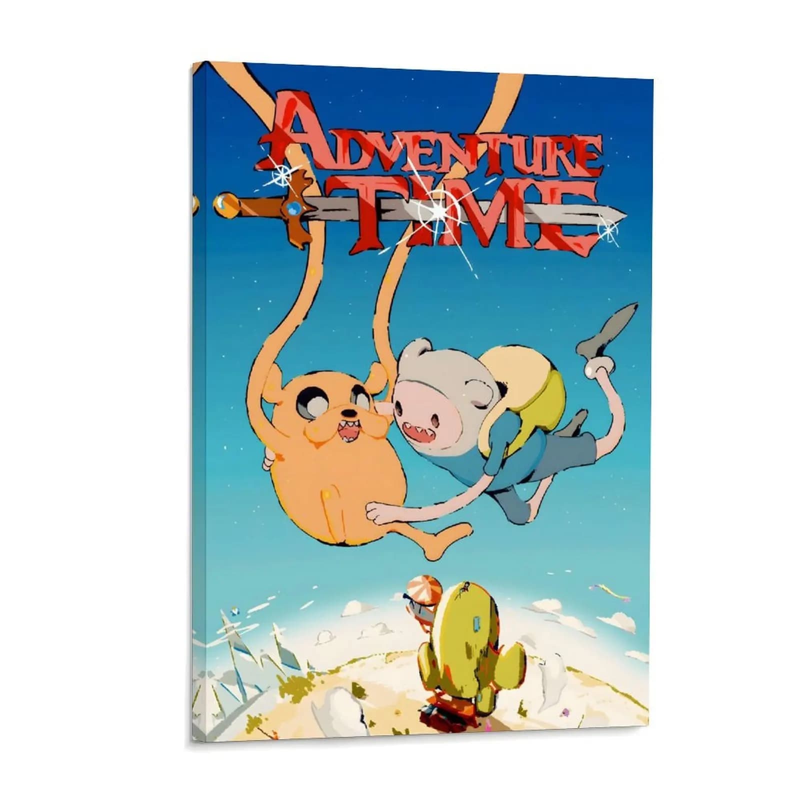 Adventure Time Cartoon Finn And Jake Poster Adventure Time Canvas Wall Art Posters Painting Decoration for Home Bedroom Dorm Bathroom Decor Gift