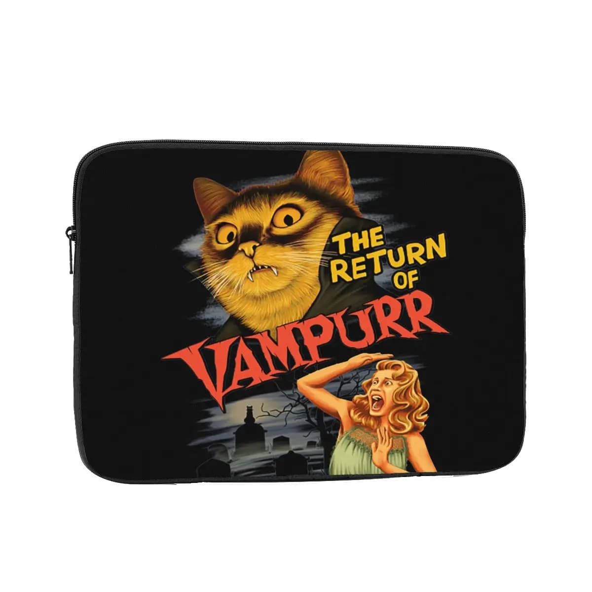 Cat The Return Of Vampurr Laptop Bag Case 10 12 13 15 17 pollici Notebook Liner Sleeve Horror Halloween Tablet custodia antiurto
