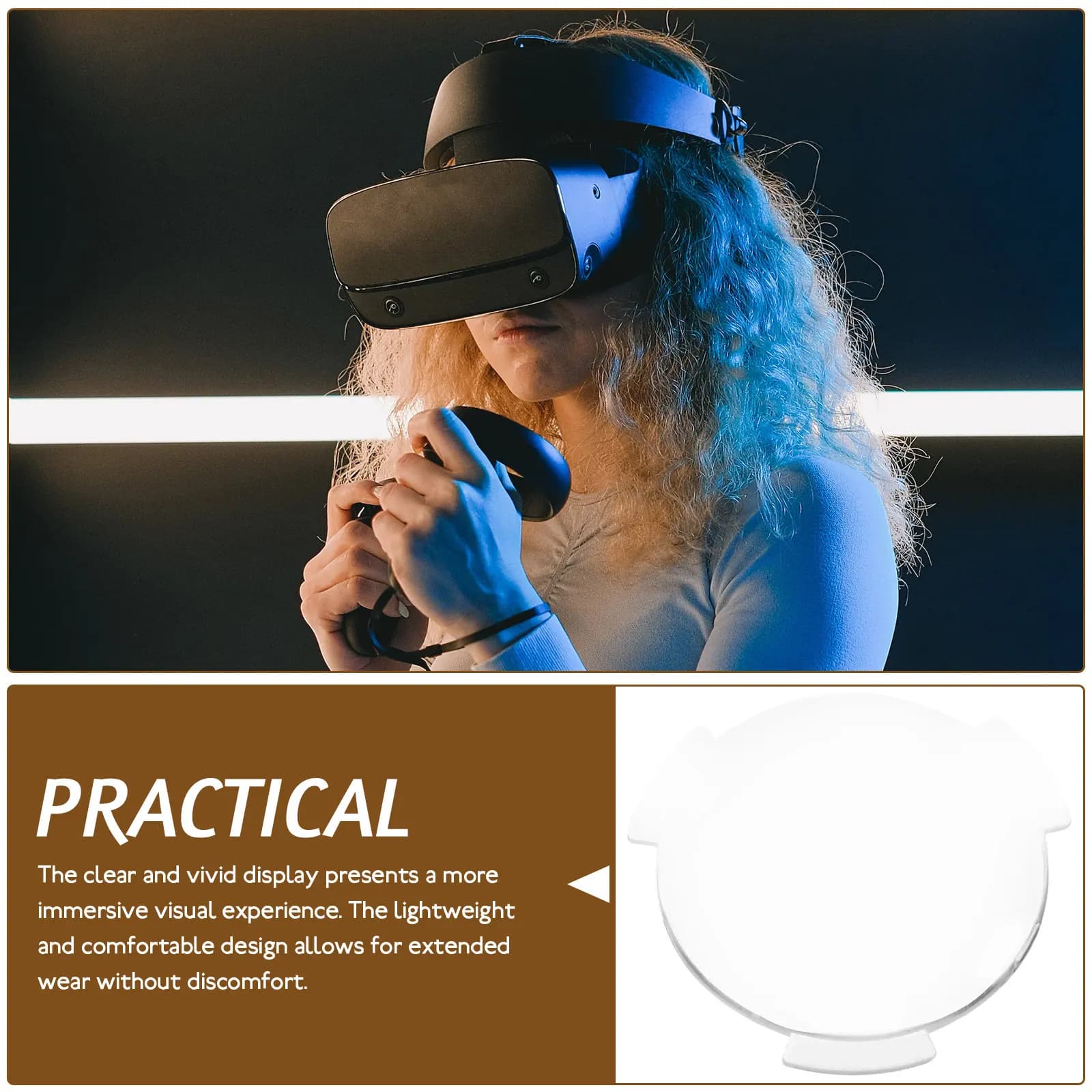 20Pcs Lens Winged Biconvex Light- Replacement Lenses for Gaming Consoles Computers Vr Headsets 3D