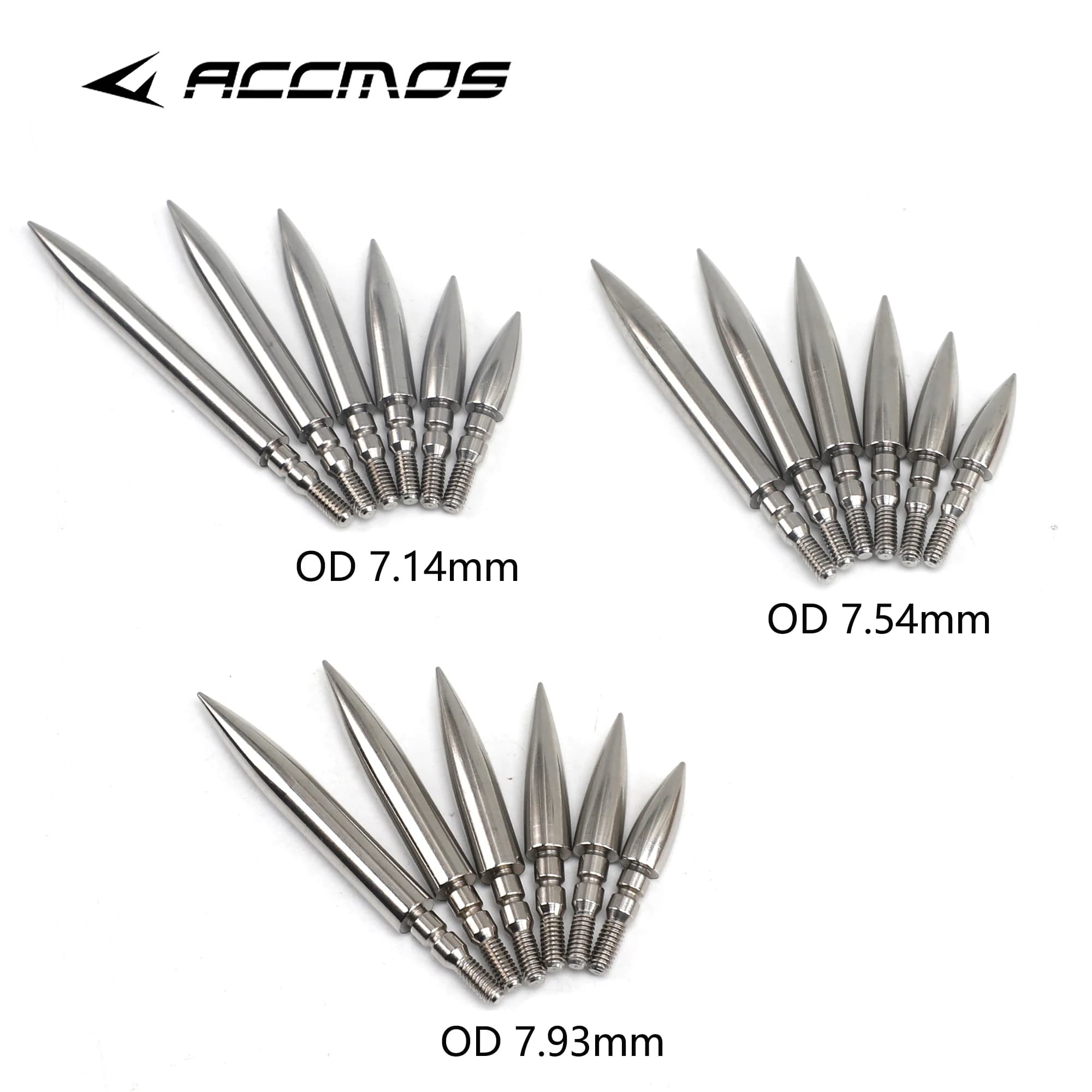 Double Seal Target Arrow Point, Archery Arrowhead with Dual O-Ring, 100-300Gr Stainless Steel Arrow Tips, Universal Screw Thread
