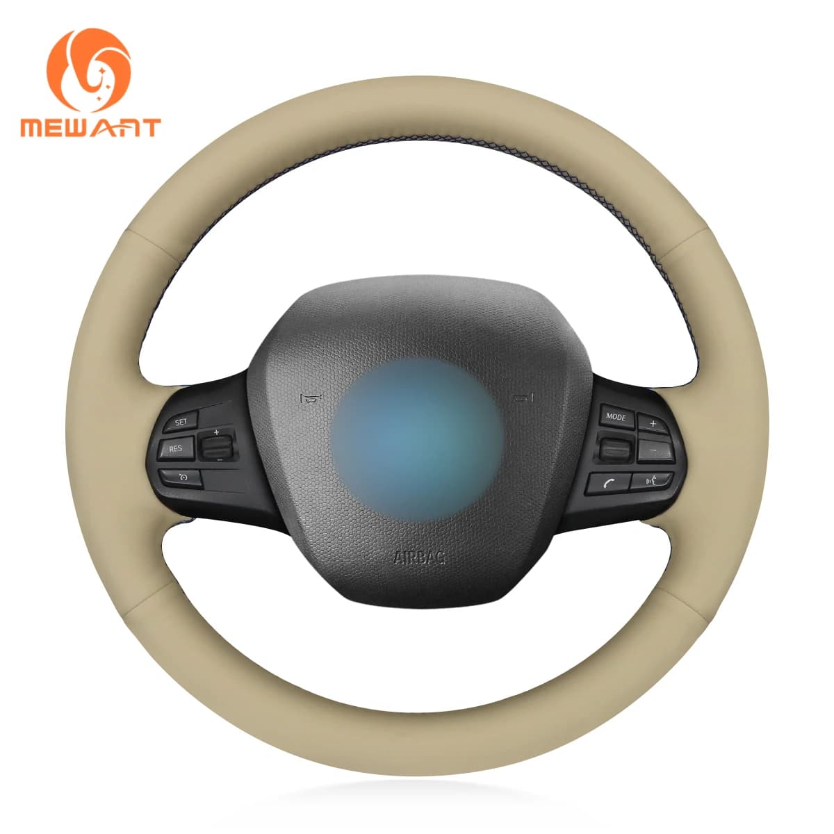 Coprivolante per auto in pelle artificiale Beige MEWANT per BMW i3 2013-2022