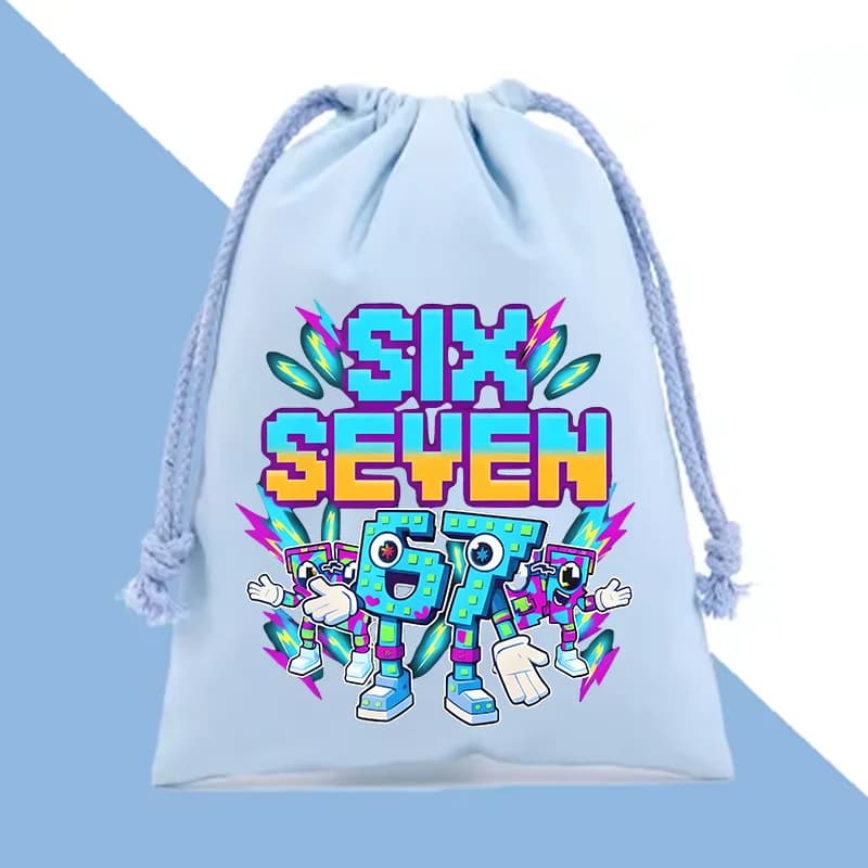 Steal A Brainrot Drawstring Bag Boy Girl Cartoon 67 Six Seven Game Kids Storage Bags Tote Child Handbag Party Candy Pouch Gift